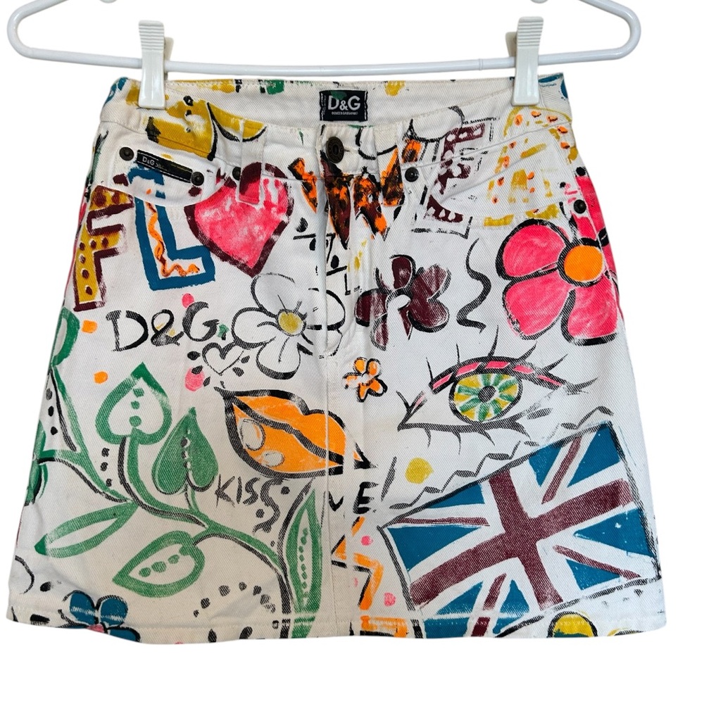 Dolce and Gabbana Graffiti Skirt